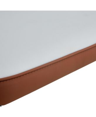 Streamdale Gray & Brown Dining/Living Room Chairs, PU Cushion, Metal Legs, 2-Piece Set