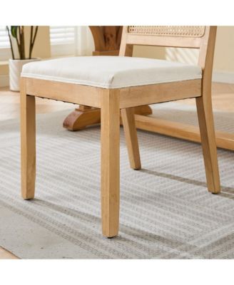 Streamdale Farmhouse Rattan Dining Chairs, Set of 2