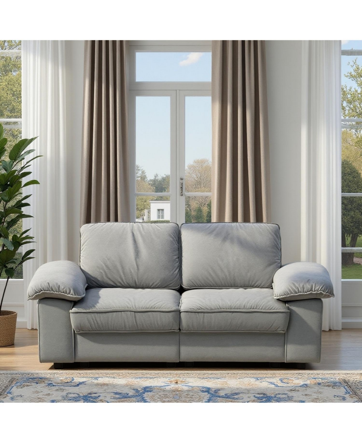 Streamdale Furniture Green Velvet 79" Storage Loveseat