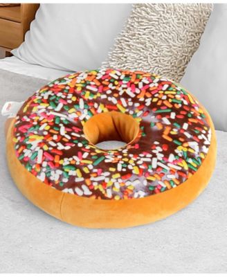 Reversible Photoreal Donut Decorative Pillow, 16" Round