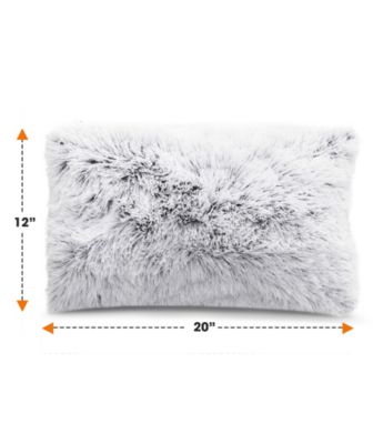 Shaggy 2-Pack Decorative Pillows, 12" x 20"