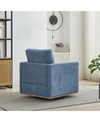 30.7" Swivel Accent Chair - Blue