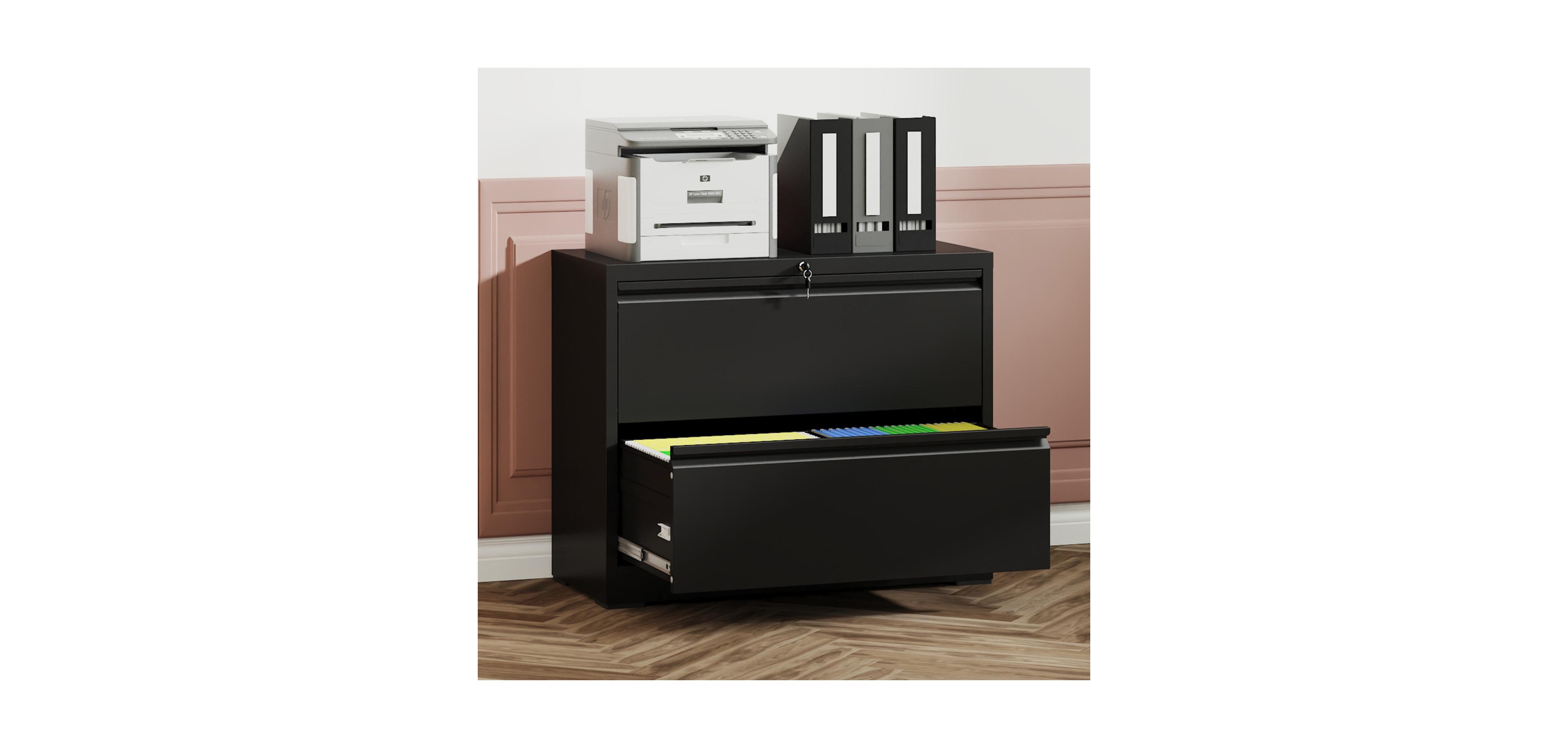 Streamdale Furniture 2-Drawer Lateral File Cabinet with Lock - Heavy Duty, Easy Assembly