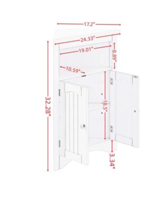 Corner Cabinet with Doors & Shelves