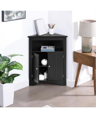Corner Cabinet with Doors & Shelves