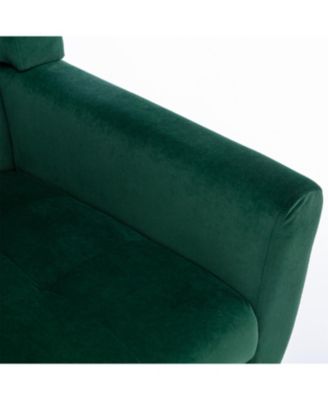 Velvet Accent Chair with Black Legs