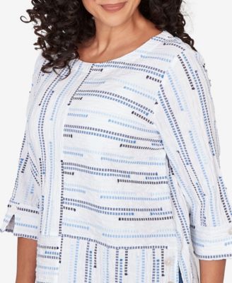 Women's Classic Spliced Jacquard Stripe Top