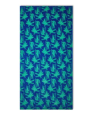 Lacoste All-Over Crocodile Palm Print Cotton Beach Towel, 36" x 72"