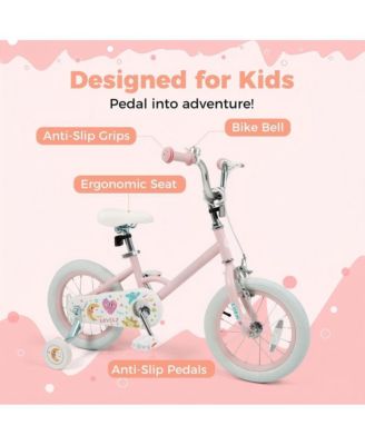 Kids Adjustable Training Bike with Dual Brake and Safety Features