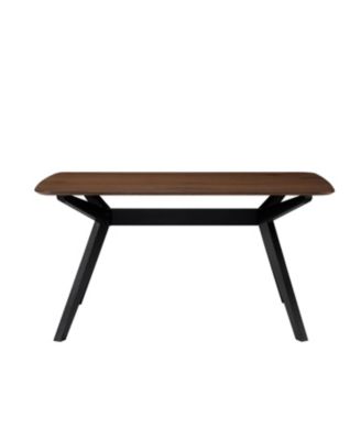 Wood Dining Table ,Walnut+Black