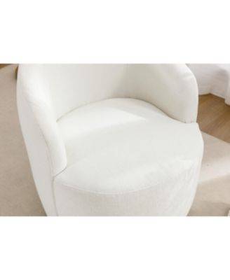 Swanky Swivel Armchair Plush Chenille, Foam Comfort, Black Base