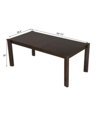 Expandable Walnut Farmhouse Dining Table (59-73")