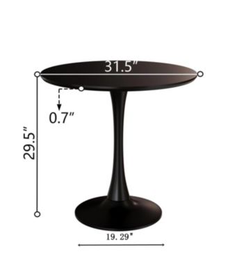 31.5" Black Round Tulip Dining Table