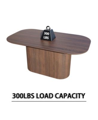 63" Brown MDF Dining Table (4-8 Person)