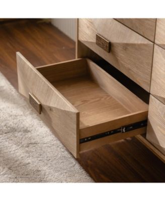 Light Wood 6-Drawer Dresser/TV Stand