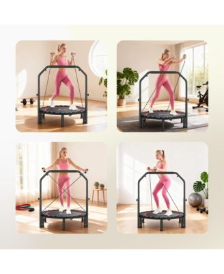 40" Foldable Mini Trampoline, Rebounder Trampoline for Adults