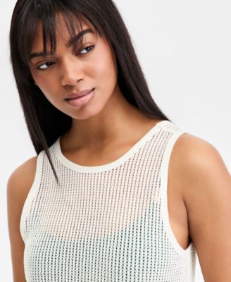 Juniors' Low-Back Midi Dress Swim Cover-Up