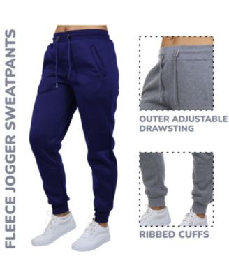 Women's Loose Fit Heavyweight Classic Fleece Jogger Sweatpants- 3 Pack