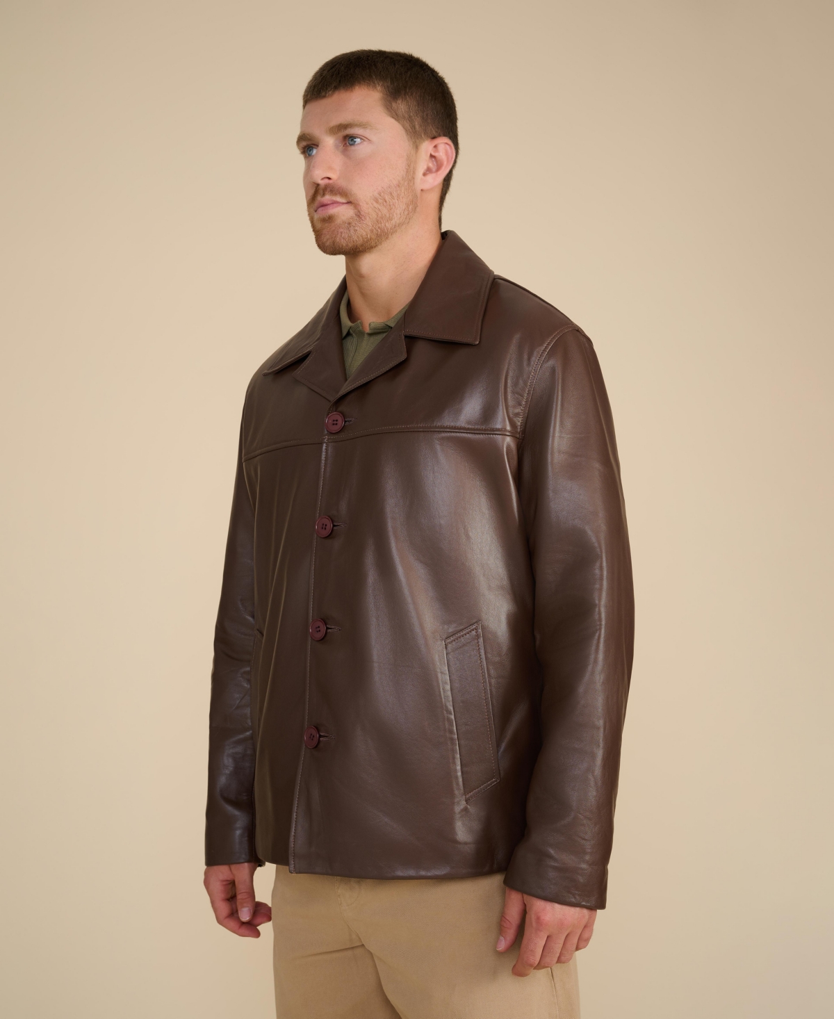 Furniq Uk Men's Relaxed Leather Blazer