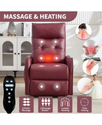 Power Lift Recliner Chair with Massage Heavy Duty Motion Mechanism and One USB for Charging