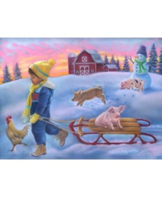 Snow Day on the Farm 300 piece Jigsaw Puzzle for Adults
