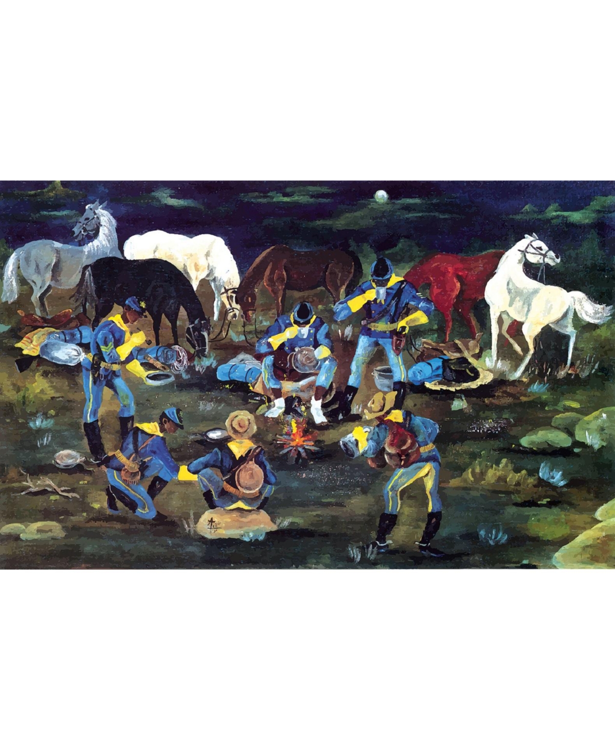 SunsOut At Ease Buffalo Soldiers 550 piece Jigsaw Puzzle for Adults