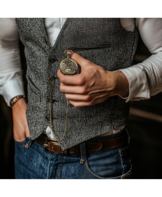 Men's 49002 Vintage Quartz 2 Hand White Dial Watch