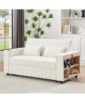 61.4" Pull-Out Sofa Bed Convertible Couch