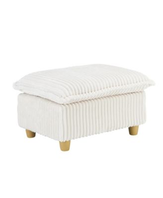 Corduroy Sofa with Ottoman & Pillows - Living Room/Balcony/Study