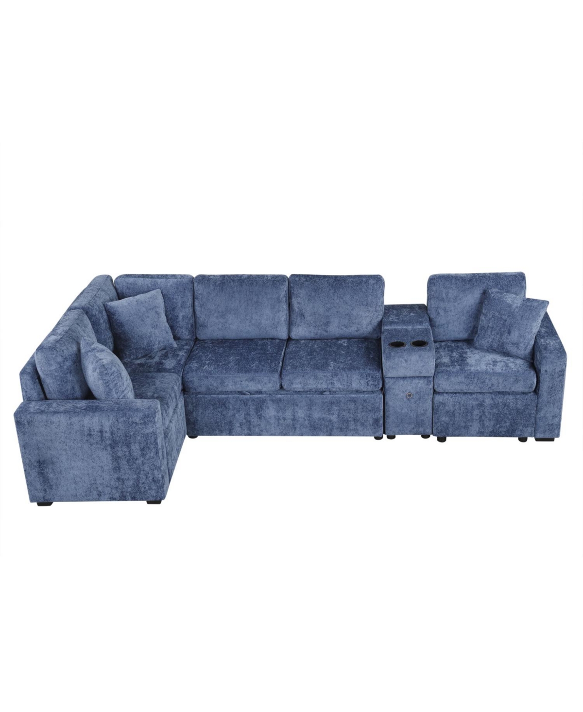 Streamdale Furniture L-Shaped Convertible Sofa Bed with Storage