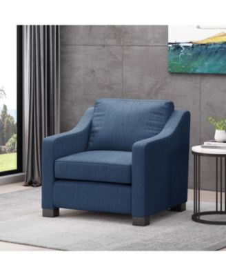 Contemporary Beige Fabric Upholstered Club Chair