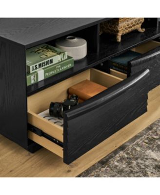 63" Mid-Century TV Stand - Black