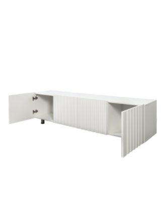 TV Stand with Storage & Drawers - White