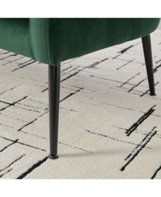 Velvet Loveseat Settee with Pillows - Green