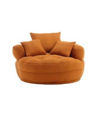 Chenille Sleeper Sofa Chair - Modern Fluffy Lounge Seat