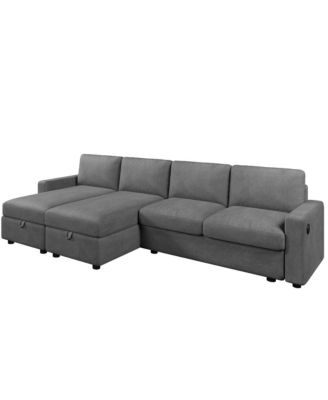 + 103.9" + Fabric (assuming material is fabric) + Storage Chaise & USB + Sectional Sofa