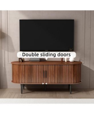 Streamdale 47" Modern TV Stand with Sliding Door & Storage