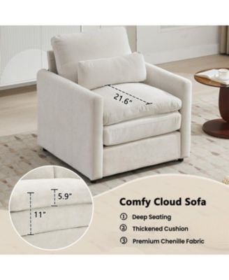 Cozy Beige Upholstered Sofa Set