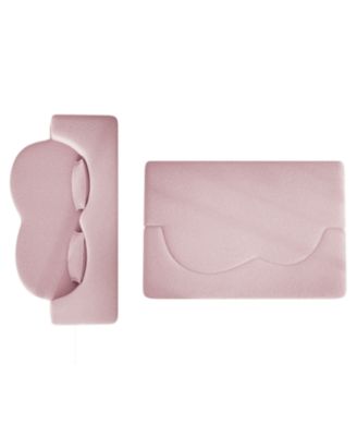 Streamdale Pink Teddy Fabric Convertible Floor Sofa Bed