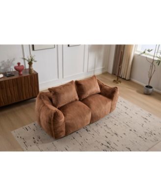 Giant Bean Bag Couch, Ultra Soft Fluffy Loveseat Sofa