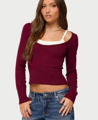 Women's Cecile Layered Long Sleeve Top