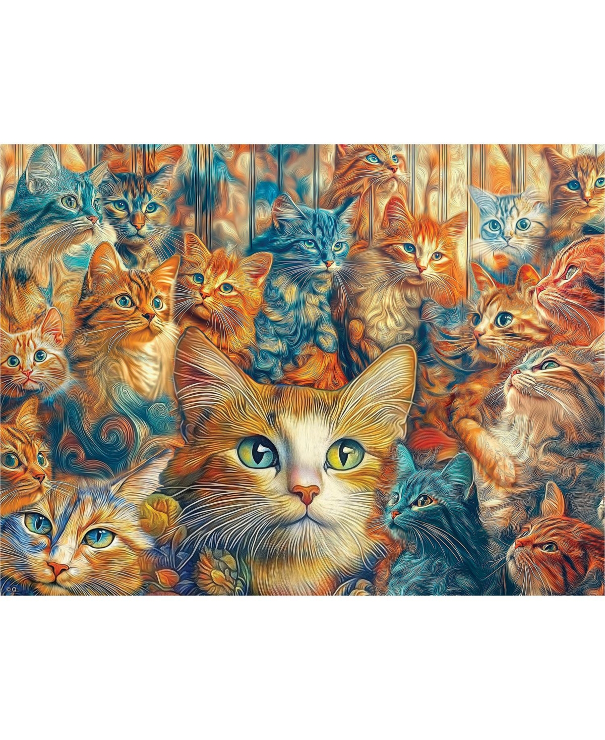 SunsOut Designer Cats 1000 piece Jigsaw Puzzle for Adults
