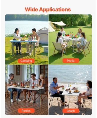 Lightweight Foldable Table with Handle for Outdoor Trips