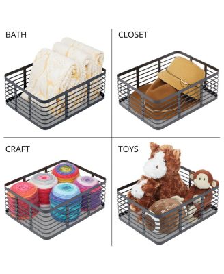 Metal Pantry Basket with Handles - Set of 2