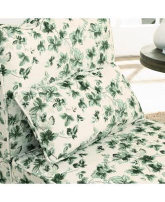 Flannel Dining Chair - Soft Seat & Back Lumbar Pillow Living Room - GREEN