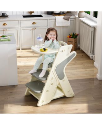 Adjustable Highchair & Toddler Tower with 5-Point Harness