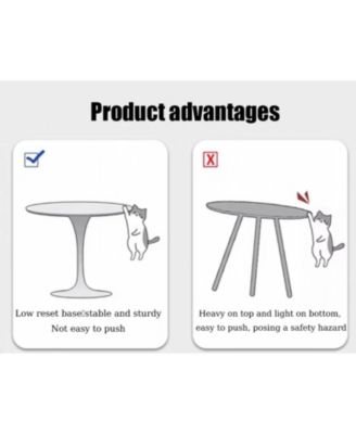 Round Dining Table, Wood Top, Steel Base - 24 Inch