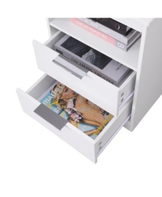 Nightstand with Charging Station & 2 Drawers