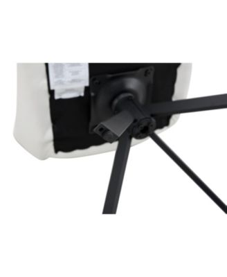 Streamdale Swivel Dining Chairs (Set of 2) - White Leather, Gold Mesh