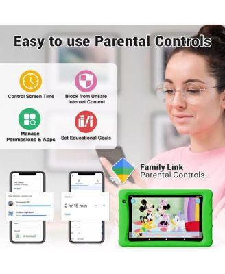 8" Android Kids Tablet 64GB, Includes 80+ Disney Storybooks & Stickers, Kid-Proof Case with Kickstand, (2024 Model)